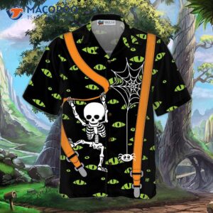 halloween skeleton and monster eye hawaiian shirt 11