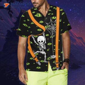 halloween skeleton and monster eye hawaiian shirt 12