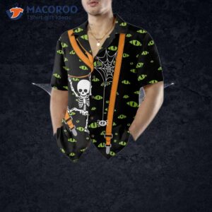 halloween skeleton and monster eye hawaiian shirt 13