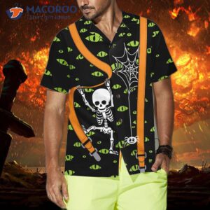 halloween skeleton and monster eye hawaiian shirt 15