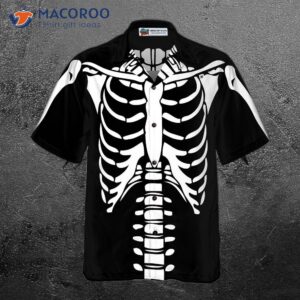 halloween skeleton costume hawaiian shirt 2