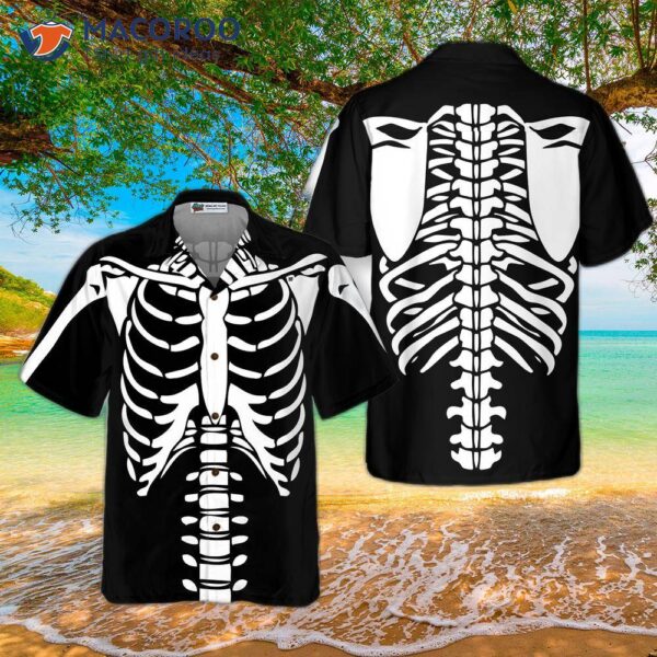 Halloween Skeleton Costume Hawaiian Shirt