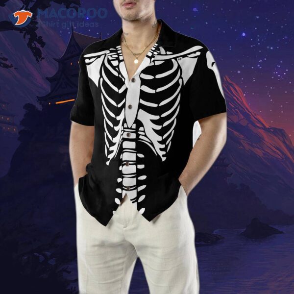 Halloween Skeleton Costume Hawaiian Shirt