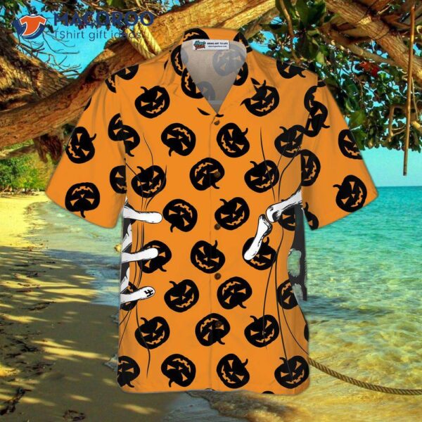 Halloween Skeleton Hand Hawaiian Shirt