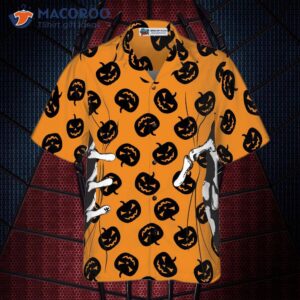 halloween skeleton hand hawaiian shirt 2