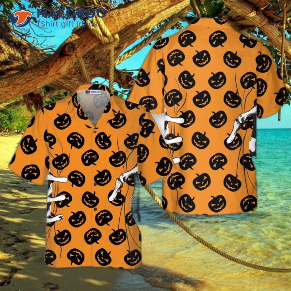 Halloween Skeleton Hand Hawaiian Shirt