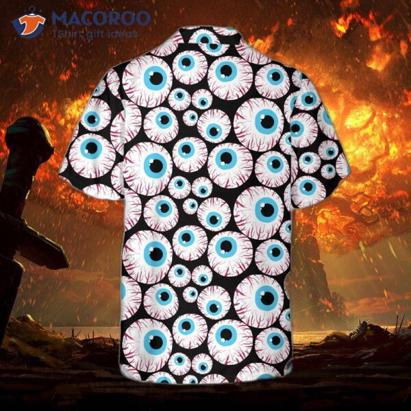 Halloween-themed Creepy Eyeball Hawaiian Shirt