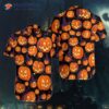 Halloween-themed Pumpkin Hawaiian Shirt