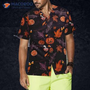 halloween themed spooky art hawaiian shirt 6