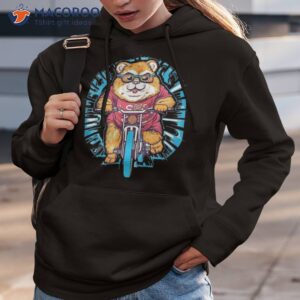 hamster riding bicycle cyclist hammy cycling pop art shirt hoodie 3