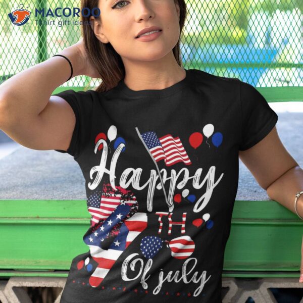 Happy 4th July Flag American Us Patriotic Independence Day Shirt