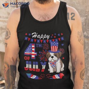 happy 4th of july american flag shih tzu cute fireworks shirt tank top