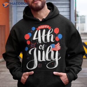 happy 4th of july american us usa flag fourth fireworks shirt hoodie