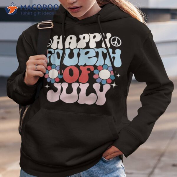 Happy 4th Of July Groovy Fourth Boys Girls Shirt