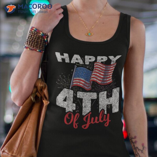 Happy 4th Of July Patriotic American Us Flag Shirt