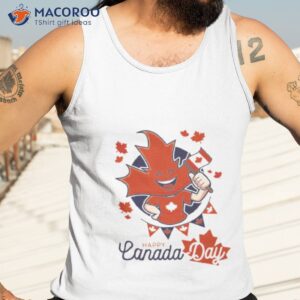 happy canada day with maple leaves shirt tank top 3