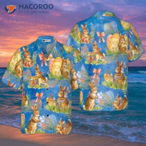 happy easter day bunny hawaiian shirt 0