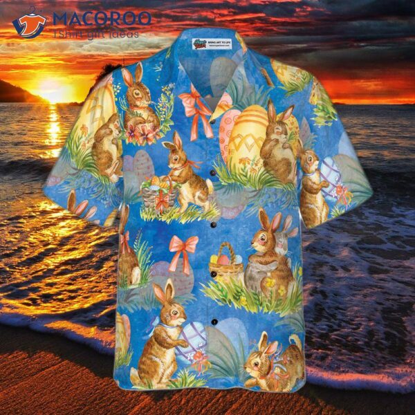 Happy Easter Day, Bunny Hawaiian Shirt