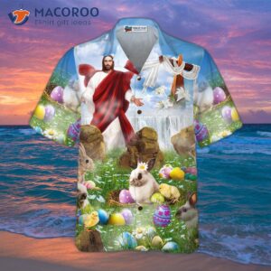 happy easter jesus is risen hawaiian shirt 1