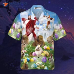 happy easter jesus is risen hawaiian shirt 2