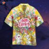 Happy Easter! Rabbit Eggs, Pink And Yellow Hawaiian Shirts.