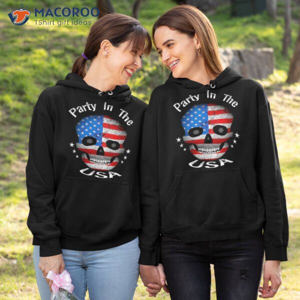 Happy Face Smile American Skull Flag – Party In The Usa Shirt