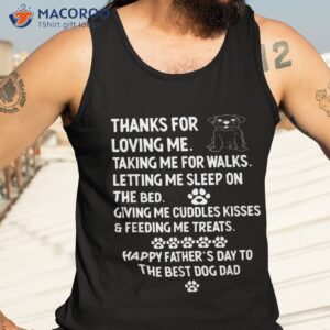 happy father s day dog dad from daughter and son for shirt tank top 3