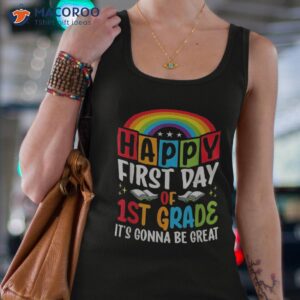 happy first day of 1st grade rainbow funny back to school shirt tank top 4