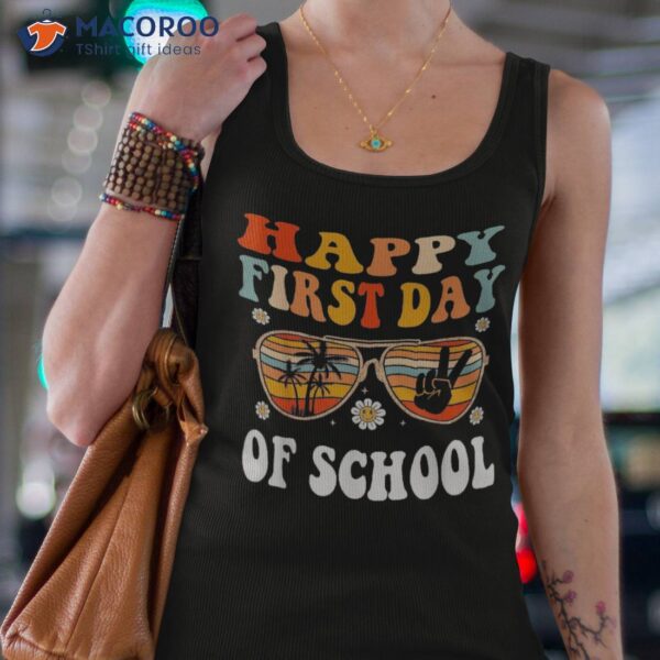 Happy First Day Of School Teacher Kid Welcome Back To Shirt