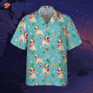 happy pug dog christmas hawaiian shirt funny shirt 2