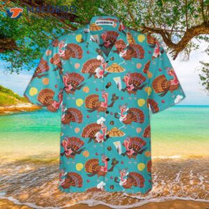 happy thanksgiving turkeys chef hawaiian shirt funny turkey shirt for day 2