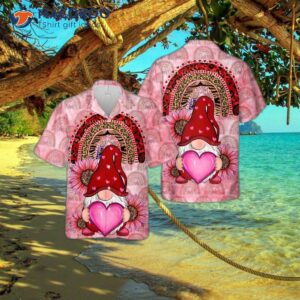 Happy Valentine’s Day, Gnome And Rainbow With Heart Hawaiian Shirt!