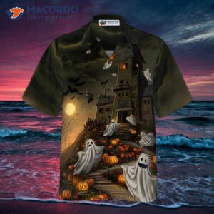 haunted house ghost halloween hawaiian shirt shirt for and 2