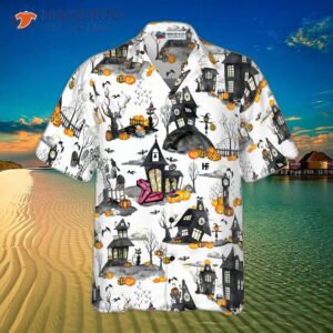 haunted house halloween hawaiian shirt shirt for and 2