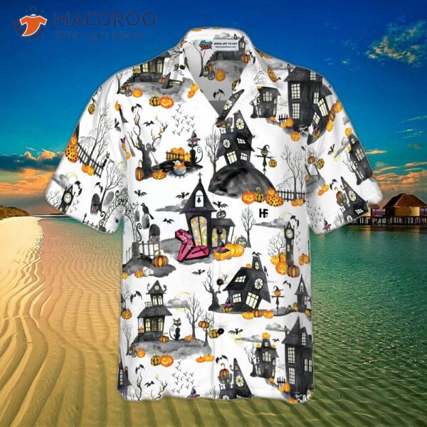 “haunted House Halloween Hawaiian Shirt, Shirt For And “