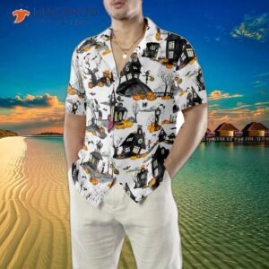 haunted house halloween hawaiian shirt shirt for and 4