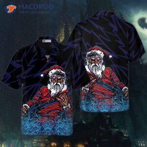 hawaiian shirts rock santa shirt short sleeve christmas idea gift for and 0