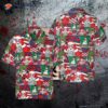 Hawaiian Shirts, Santa With American Flag Comic Style Short Sleeve Shirt, Christmas Shirt Idea Gift For And