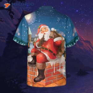 hawaiian shirts santa with gift short sleeve shirt christmas shirt idea for and 1