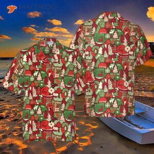Hawaiian Shirts With A Christmas Gift Pattern, Short Sleeve, An Ideal For And
