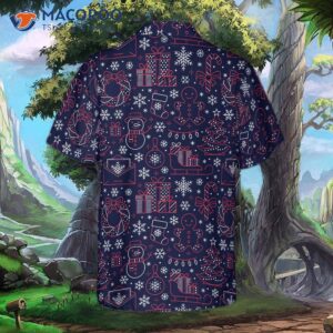Hawaiian Shirts With A Christmas Line Pattern, Short Sleeve, Make An Ideal Gift For And .
