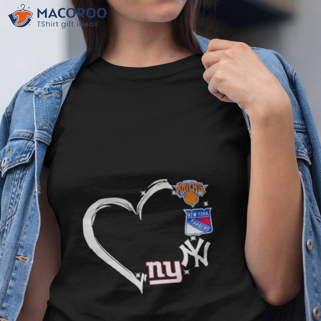 Heart New York Sports Teams Logo Shirt Heart New York Sports Teams Logo Shirt
