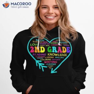 heart tee 2nd grade team teacher student back to school shirt hoodie 1