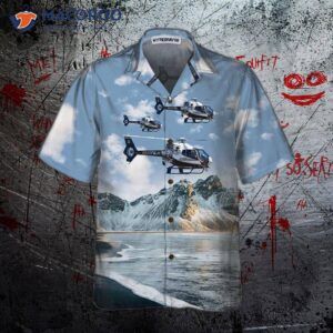 helicopter on ocean background hawaiian shirt unique shirt for 2