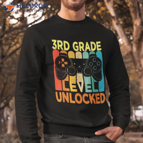Hello 3rd Grade Level Unlocked Video Game Back To School Boy Shirt