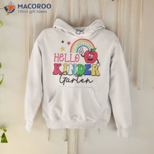 hello kindergarten grade back to school cute rainbow teacher shirt hoodie
