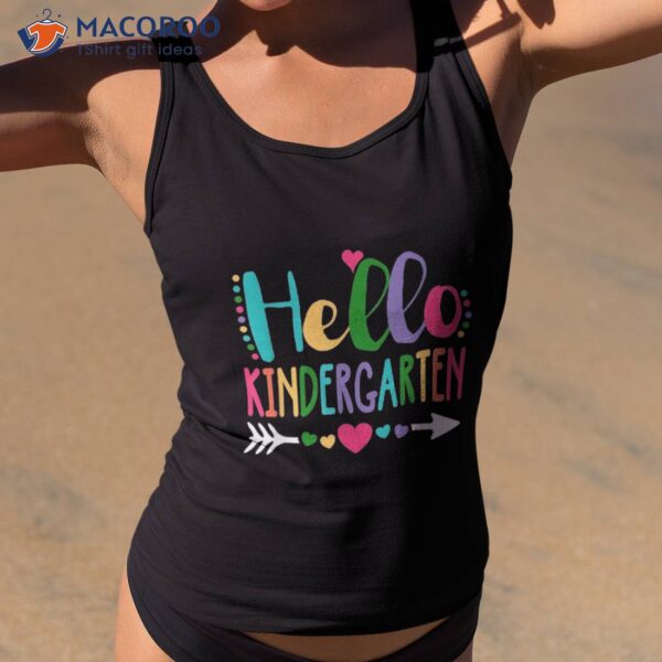 Hello Kindergarten Heart Teacher Student Back To School Shirt