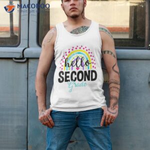 hello second grade team 2nd back to school teacher kid shirt tank top 2