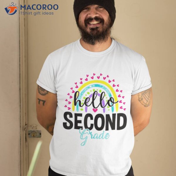 Hello Second Grade Team 2nd Back To School Teacher Kid Shirt