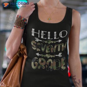 hello seventh grade back to school 1st day camo teachers shirt tank top 4